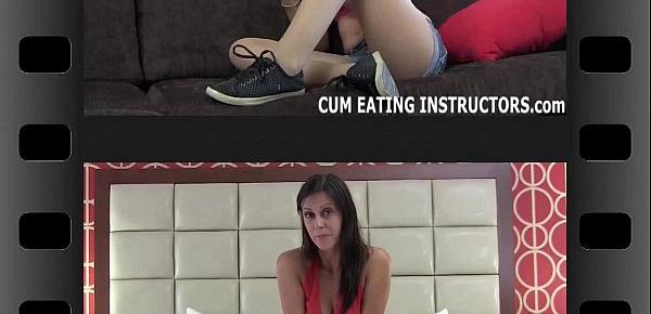  You are a chronic cum eating slut CEI